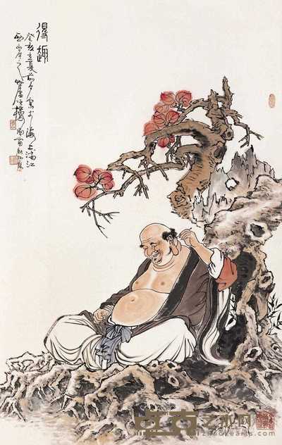 顾炳鑫 得趣图 立轴 96×61cm